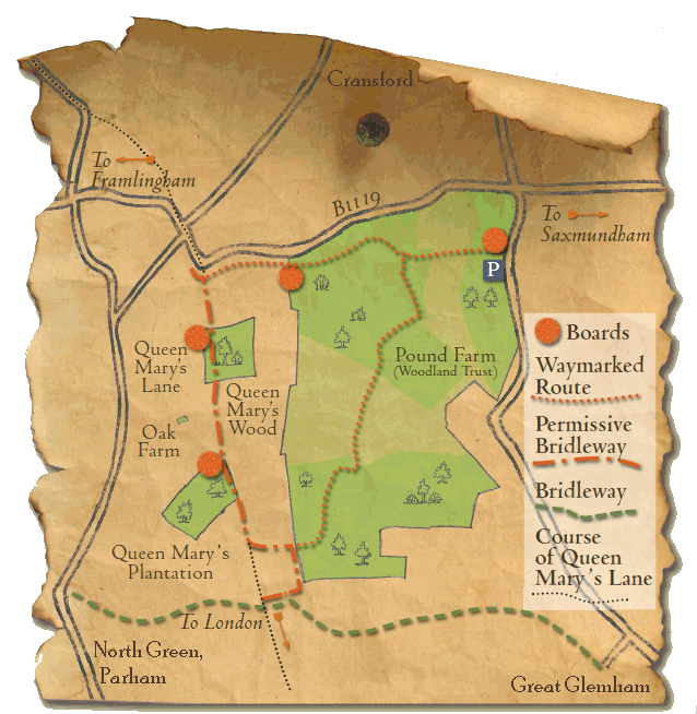 Clickable map, linking to interpretation boards